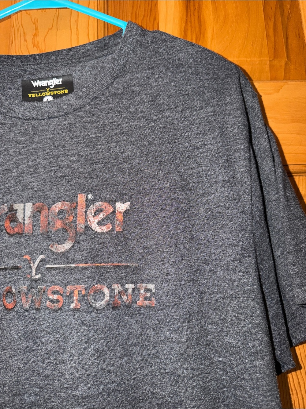 Wrangler Heather Gray Short Sleeve Yellowstone Logo Tee
